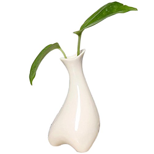 Demarkt Keramikvasen Blumenvase Keramik Deko Vasen Tischvasen Dekovase Wohndekoration Weiss von Demarkt