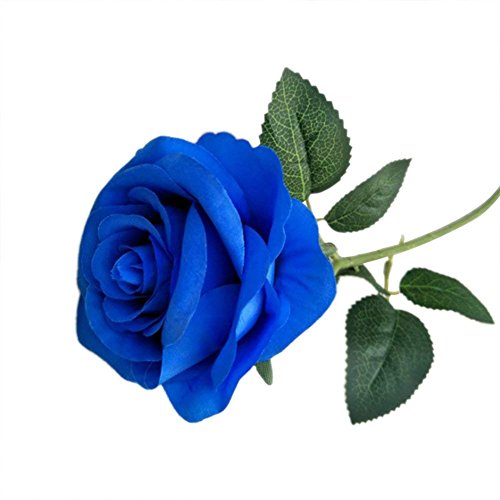 Demarkt Künstliche Rose Blumen Seidenrosen Deko Gefälschte Blumen für Wohnaccessoires Deko Blau von Demarkt
