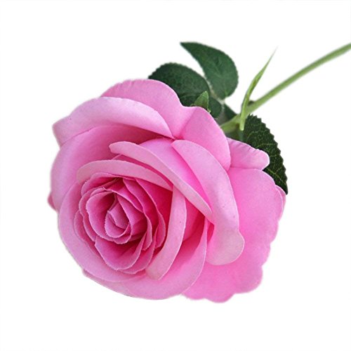 Demarkt Künstliche Rose Blumen Seidenrosen Deko Gefälschte Blumen für Wohnaccessoires Deko Dunkelrosa von Demarkt