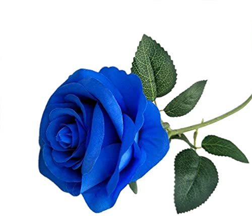 Demarkt Künstliche Rose Blumen Seidenrosen Deko Gefälschte Blumen für Wohnaccessoires Deko Weiss (10x Blau) von Demarkt