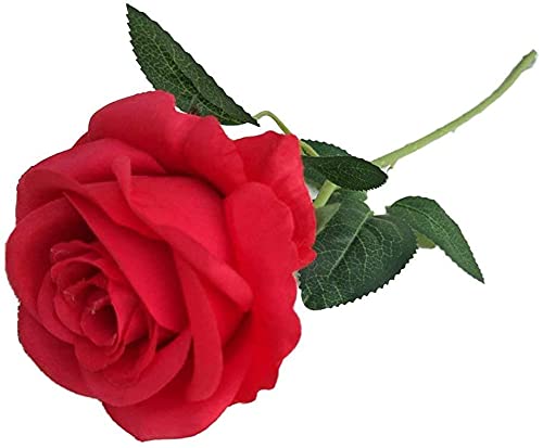 Demarkt Künstliche Rose Blumen Seidenrosen Deko Gefälschte Blumen für Wohnaccessoires Deko Weiss (10x Rot) von Demarkt