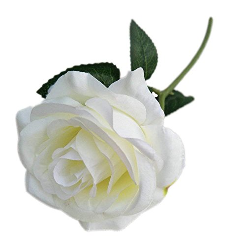 Demarkt Künstliche Rose Blumen Seidenrosen Deko Gefälschte Blumen für Wohnaccessoires Deko Weiss von Demarkt