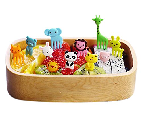 Demarkt Mini Fruchtgabel Kinder Tier Form Obst Gabel Kuchengabel Besteck Set 10Pcs von Demarkt
