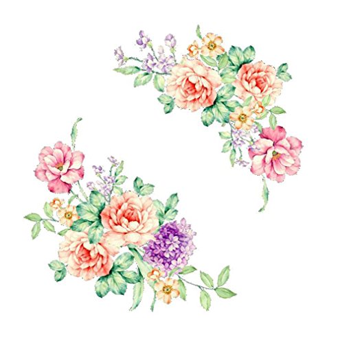 Demarkt Wand Aufkleber Wanddeko Aufkleber Abziehbilder Wandtattoo Wandaufkleber Pfingstrose Blumen Form aus PVC 30x20cm von Demarkt