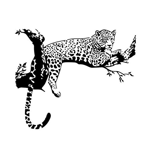 Demarkt Wandsticker Leopard Cheetah Wandaufkleber Vinyl Wandaufkleber Tier Gepard Leopard Panther abnehmbare Wandtattoo 72 * 86cm von Demarkt
