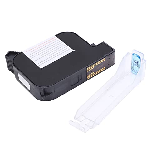 Demeras Handdrucker-Tintenpatrone, Safe Clear Fluent Printing Druckerpatrone 12,7 mm für Holz für Glas(Schwarz) von Demeras