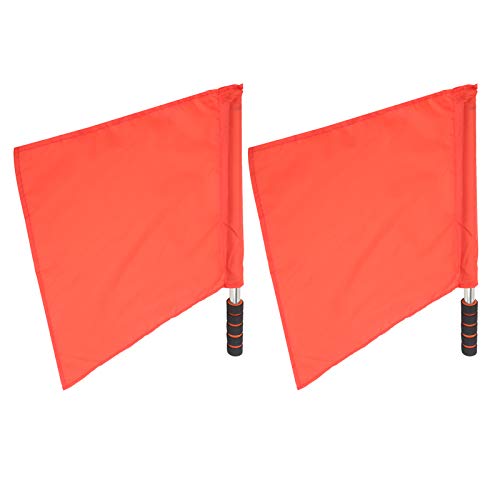 Demeras Schiedsrichterflagge Schiedsrichterausrüstung Fußball Linienrichter Flagge Für Leichtathletik Ballsport Sport Schiedsrichter Flagge(Rot) von Demeras