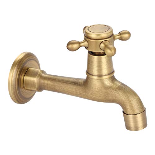Messing Wasserhahn K¨¹chensp¨¹le Wasserhahn Blei Frei Hochbogen Einhebel Wasserhahn Antike Messing Wasserh?hne Waschbecken Mischbatterie Wandmontage Vintage Massiv Messing Wasserhahn Einzel (Long) von Demeras