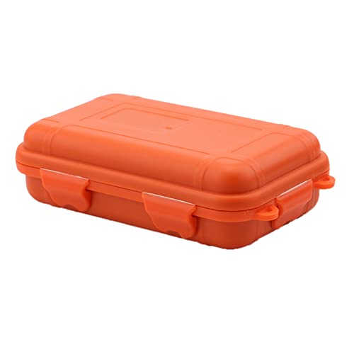 Demeras Outdoor Stoßdämpfer Box Outdoor Kunststoff Wasserdicht Luftdicht Fall Outdoor Survival Container für Outdoor Travel Driving Family(L-Orange) von Demeras