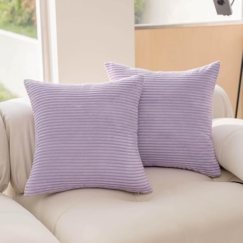 Demetex Kissenbezüge 65x65 cm Lila Kissenbezüge Große Quadratisch Kordsamt Kissenbezüge für Couch Bank Büro Lounge 65cm x 65cm 2er Set Lavendel Demetex Kissenbezüge 65x65 cm Lila Kissenbezüge Große Quadratisch Kordsamt Kissenbezüge für Couch Bank Büro Lounge 65cm x 65cm 2er Set Lavendel von Demetex