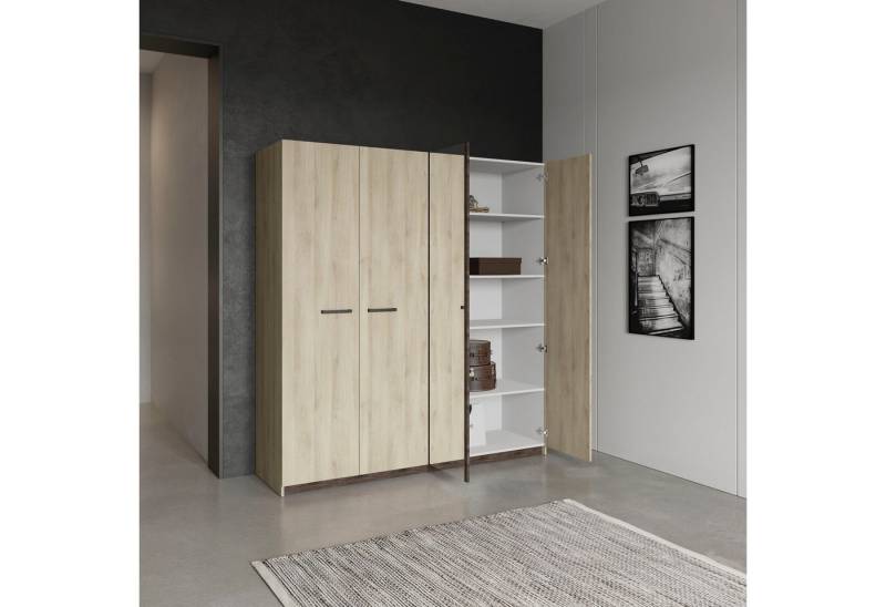 Demeyere GROUP Kinderkleiderschrank Watson SCHRANK 4 TÜREN/1 SPIEGEL von Demeyere GROUP