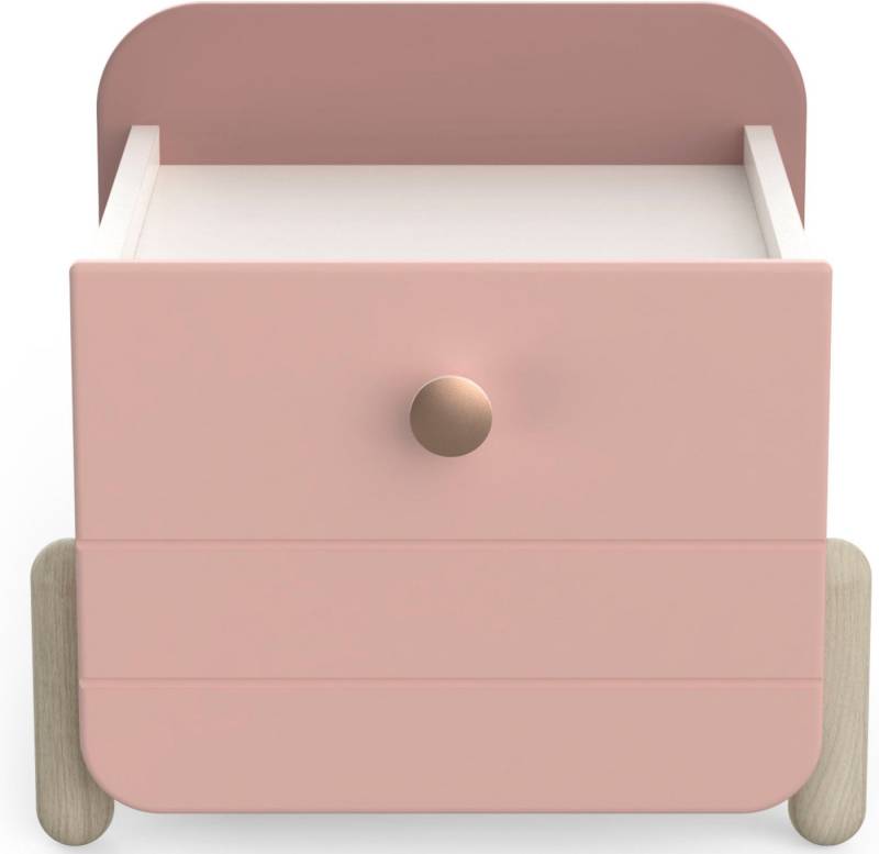 Demeyere GROUP Nachtkommode Jade, Schublade mit Rollenauszügen, Runde Knopfgriffe mit Roségold-Finish von Demeyere GROUP