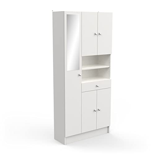 Demeyere Meuble Colonne de Rangement Salle de Bain IMBATTABLE, Panneau de Particules/MDF, Blanc, 820x320x1 800MM Demeyere Meuble Colonne de Rangement Salle de Bain IMBATTABLE, Panneau de Particules/MDF, Blanc, 820x320x1 800MM von Demeyere