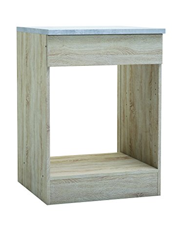 Links Demeyere - Native A3 - Base Four. Dim : 60x60x84,5h cm Col: Rovere. Mat: Panneau aggloméré. von Links