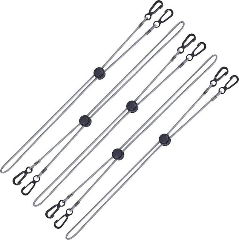Demez Gummiband Maskenhalter 5er Set grau, Ideale Passform für FFP2 Masken 32cm langes elastisches Gummiband von Demez