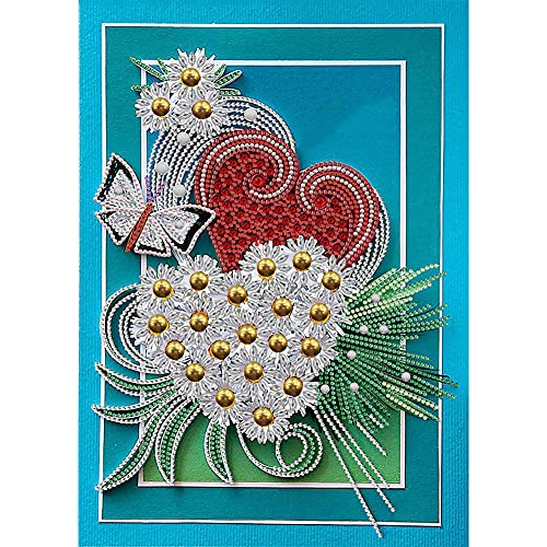 5D DIY Diamond Painting Bilder Blumen Set, Teilbohrer Diamant Painting Quilling Malerei Kit, Zahlen nachen Mahlen Diamantmalerei Deko Geschenk 30x40cm (C) von Demiawaking