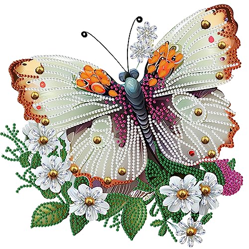 5D DIY Diamond Painting Bilder Schmetterling Set,Teilbohrer Diamant Painting Kinder Bilder Schmetterling Kit, Mosaikherstellung Diamantmalerei Deko 30x30cm (31) von Demiawaking