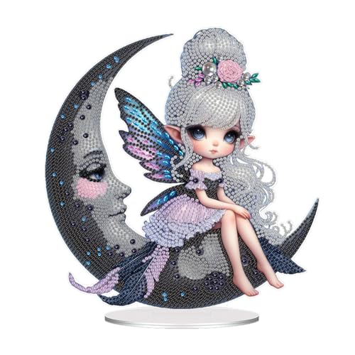 5D DIY Diamond Painting Tischdeko Elf Fee Set, Diamant Malerei Tisch Deko Feen Ornament, Diamant Painting Malen nach Zahlen Erwachsene Geschenk (V) von Demiawaking