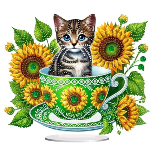 5D DIY Diamond Painting Tischdeko Tiere und Blumen Set, Diamant Malerei Tisch Deko Ornament, Diamant Painting Tiere Blumen Kit für Anfänger Deko Geschenke (52) von Demiawaking