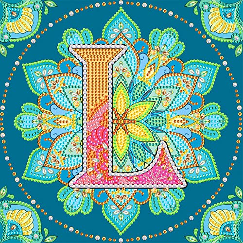 5D DIY Teilbohrer Diamond Painting Bilder Buchstabieren Worte Set, Teilweise Diamant Painting Bilder Mandala Kit Handwerk Geschenk, Diamantmalerei Deko Mahlen nach Zahlen 30x30cm (L) von Demiawaking