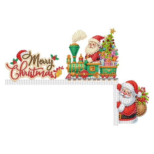 5D Diamond Painting Weihnachten Deko Set, Diamant Painting Tür Deko Weihnachtsdeko Kit, DIY Diamant Malerei Weihnachten Tür Ecke Deko Türrahmen Deko Türecke Deko (O) von Demiawaking