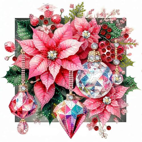 5D Diamond Painting Weihnachten Set, Teilweise Diamant Painting Bilder Weihnachten Kit, DIY Teilbohrer Diamant Malerei Weihnachtsdeko Malen nach Zahlen 30x30cm (09) von Demiawaking