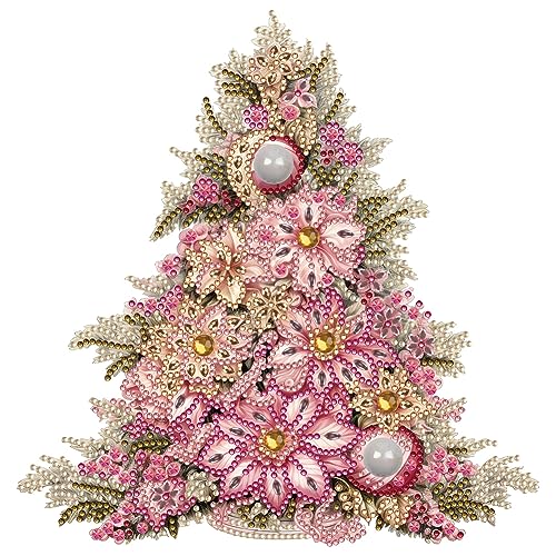 5D Diamond Painting Weihnachtsbaum Set, Diamant Painting Bilder Weihnachten Kit, DIY Teilbohrer Diamant Malerei Weihnachtsdeko Christbaum Deko 30x30cm (A) von Demiawaking