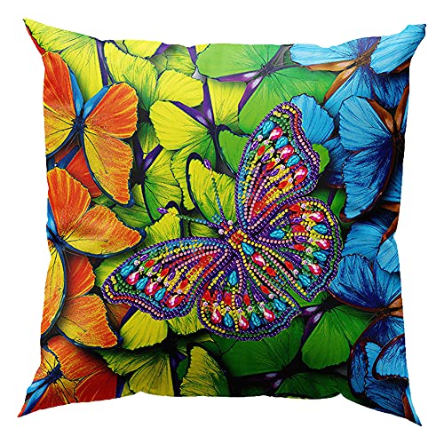 5D Mosaik Diamond Painting Kissenbezug Strass Diamamt Malerei Kissenhülle DIY Harz Malerei Kit Sofa Deko Weihnachtsdeko Geschenk (G) von Demiawaking