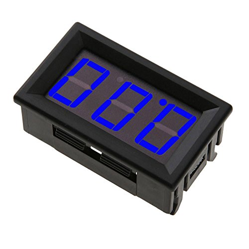 DC Voltmeter 0,56 Zoll Mini DC 0-100V 3 Drähte Digital Voltmeter LED Spannungsmesser (Blau) von Demiawaking