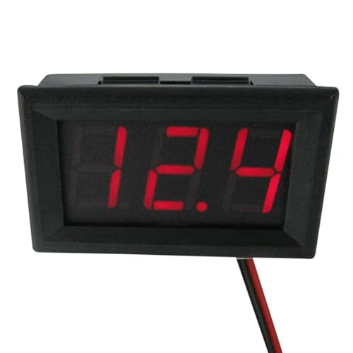 DC4.5V-DC30V Voltmeter Mini-Spannungstester Wasserdicht 0,56 Zoll Spannungsmesser LED-Anzeige Spannungsprüfer für Auto Boot Motorrad (Rot) von Demiawaking