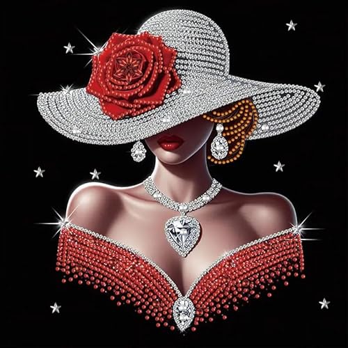 DIY Teilbohrer 5D Diamond Painting Bilder Tanzende Damen Set, Teilweise Drill Diamant Painting Kreuzstich Stickerei Elegant Damen Kit, Diamant Malerei Malen nach Zahlen 30x30cm (J) von Demiawaking