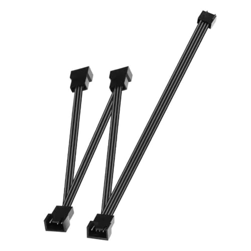 Demiawaking 2 Stück 4-Pin PWM Fan Splitter Kabel, Buchse auf Stecker Verteiler Kabel, PWM Verlängerungskabel, Multi-Lüfter-Anschluss, PWM Lüfterkabel für Computer-CPU (4 Wege) von Demiawaking
