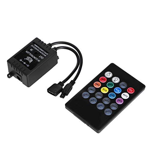 Demiawaking 20 Tasten Musik Stimme IR Controller Sound Sensor Fernbedienung für RGB LED Demiawaking 20 Tasten Musik Stimme IR Controller Sound Sensor Fernbedienung für RGB LED von Demiawaking
