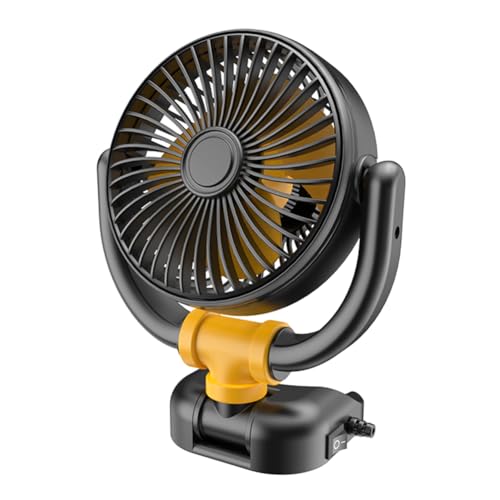 Demiawaking 5V 12V 24V Auto Ventilator Fan, 360 Grad drehbar Auto Dashboard Fan, Falten Tragbar Mobil Auto Kühler Lüfter Auto Kühlung (12V) von Demiawaking