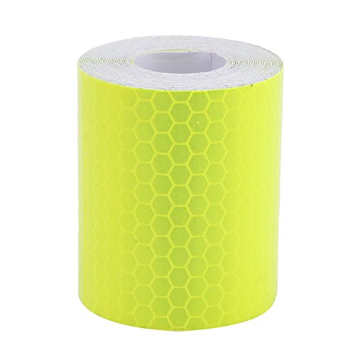 Demiawaking 5cm * 300cm reflektierende Band-Aufkleber Auto-Anreden für Automobile sicheres Material (Gelb) von Demiawaking