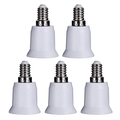 Demiawaking 5pcs Socket Base E14 auf E27 Lampenfassung für-A Schraube Adapter Konverter für Leuchtmittel von Demiawaking