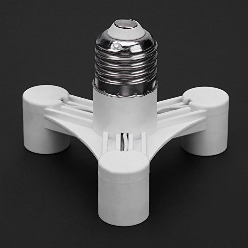 Demiawaking E27 zu E14 Socket Base Lampenfassung Adapter-Leuchtmittel Konverter Splitter, 3 in 1 von Demiawaking