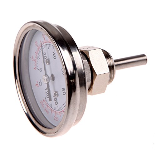 Demiawaking Edelstahl-Thermometer, 1,27 cm, für einen Moonshine-Still-Kondensator oder Braukessel von Demiawaking