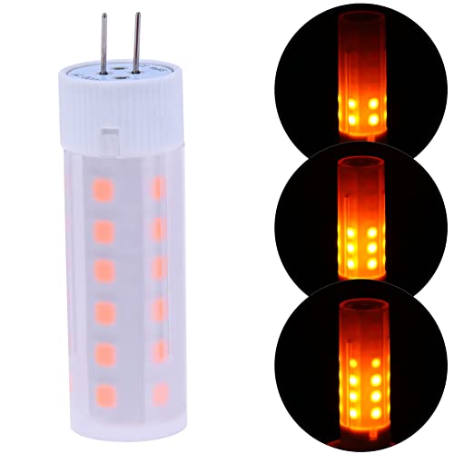Demiawaking G4 Birne Flackernde Flammenlampe 36 x 2835SMD LED Glühbirne DC12V 2W Mais Licht Retro Deko Lampe Warmweiß (5Pcs) von Demiawaking