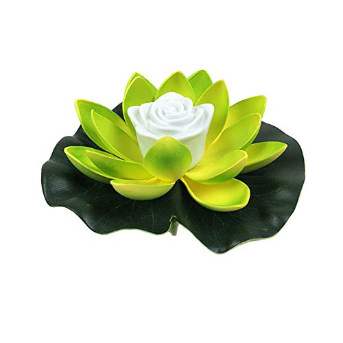 Demiawaking Lotus Lampe Wasserdichte LED für außen Blumenleuchte Schwimmender Aquarium Brunnen Garten Teich Pool Deko Lampe Gartenleuchtung (03) von Demiawaking
