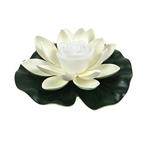 Demiawaking Lotus Lampe Wasserdichte LED für außen Blumenleuchte Schwimmender Aquarium Brunnen Garten Teich Pool Deko Lampe Gartenleuchtung (05) von Demiawaking