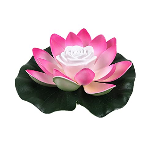 Demiawaking Lotus Lampe Wasserdichte LED für außen Blumenleuchte Schwimmender Aquarium Brunnen Garten Teich Pool Deko Lampe Gartenleuchtung (06) von Demiawaking