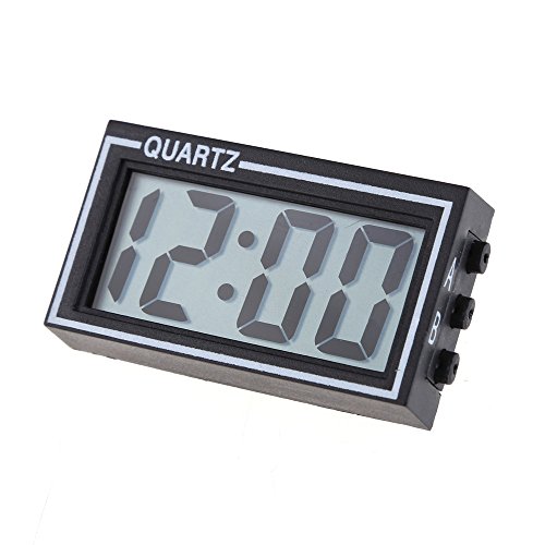 Demiawaking Mini Digital LCD Auto PKW LKW Armaturenbrett Datum Zeit Kalender Uhr schwarz von Demiawaking