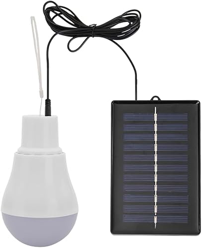 Demiawaking Tragbare Solar LED Solarpanel 5V 15W 300LM Solarlampen für außen, Camping Solarleuchten Outdoor USB wiederaufladbare LED-Birne (5Pcs) von Demiawaking