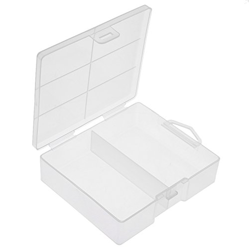 Demiawaking Transparente Aufbewahrungsbox Organizer Schreibtisch für maximal 24 x AA Batterien von Demiawaking