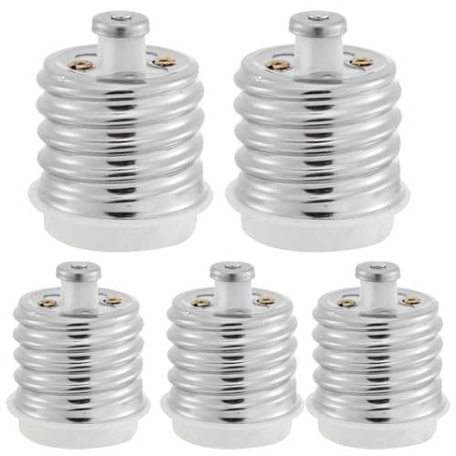 Glühbirne Sockel E40 auf E27 Lampenfassung E27 Lampensockel Adapter, E40 Fassung zu E27 Sockel Konverter (5Pcs) von Demiawaking