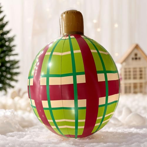 Groß Weihnachtskugeln Deko, Aufblasbar Kugeln Weihnachtsdeko Weihnachten Ball, Wasserdicht Weihnachtskugel Ornamente für Hochzeit Party (E) von Demiawaking
