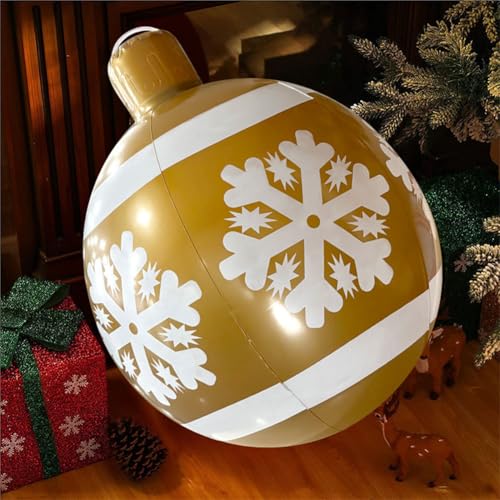 Groß Weihnachtskugeln Deko, Aufblasbar Kugeln Weihnachtsdeko Weihnachten Ball, Wasserdicht Weihnachtskugel Ornamente für Hochzeit Party (F) von Demiawaking