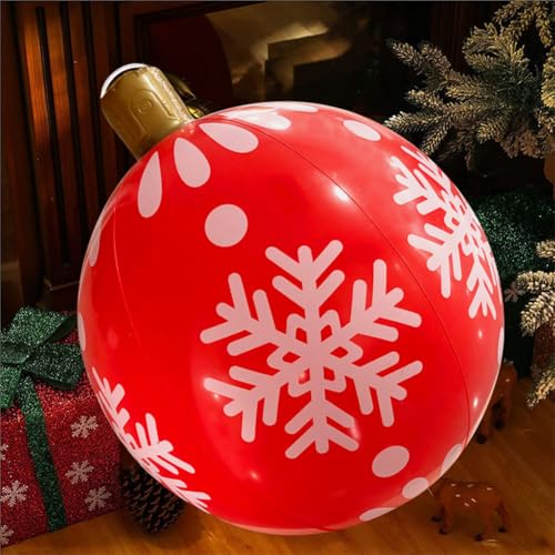 Groß Weihnachtskugeln Deko, Aufblasbar Kugeln Weihnachtsdeko Weihnachten Ball, Wasserdicht Weihnachtskugel Ornamente für Hochzeit Party (G) von Demiawaking