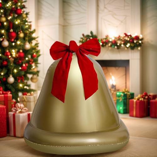 Groß Weihnachtskugeln Weihnachtsdeko, Aufblasbar Weihnachtskugel Weihnachtsdeko Kugeln Weihnachten Ball, Wasserdicht Weihnachtsball Ornamente Party Deko (50cm Glocke) von Demiawaking